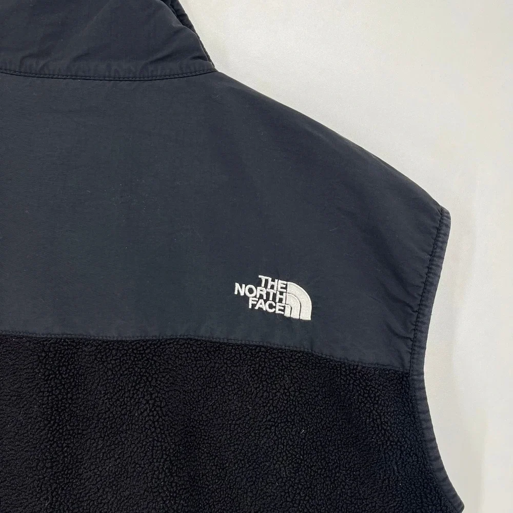 The North Face Mens Denali Polartec Fleece Vest Black Size Medium Full Zip